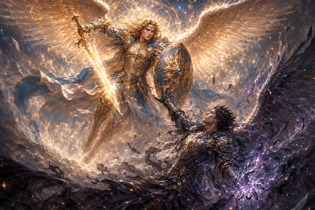 San Miguel y la batalla contra Lucifer
