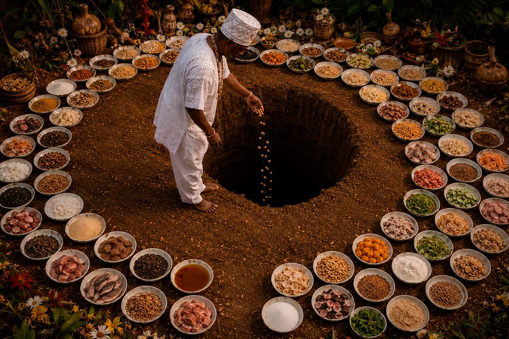Cómo se hace la ceremonia de comida a la tierra