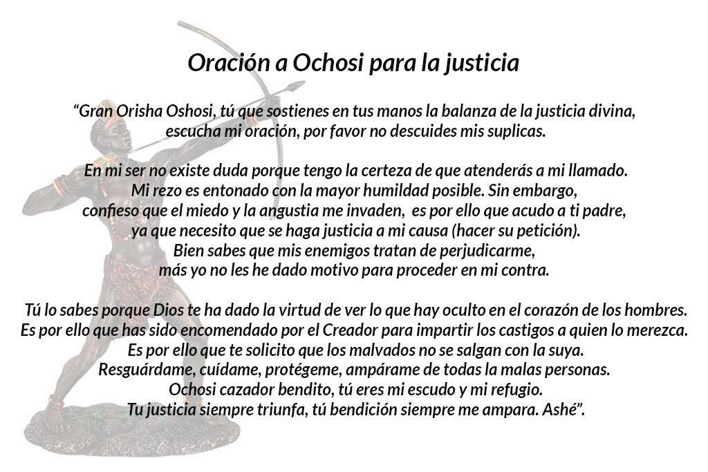 Oración a Ochosi para la justicia