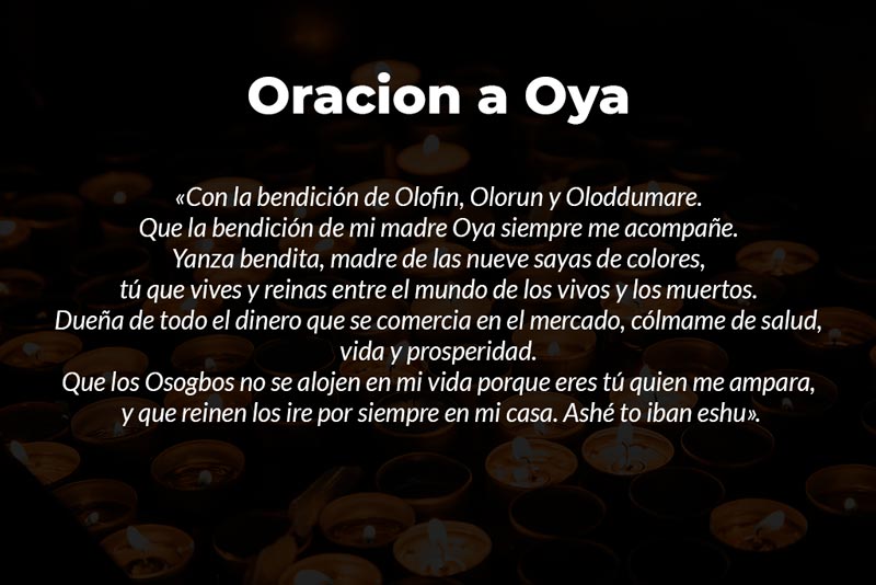 Oración corta a Oya