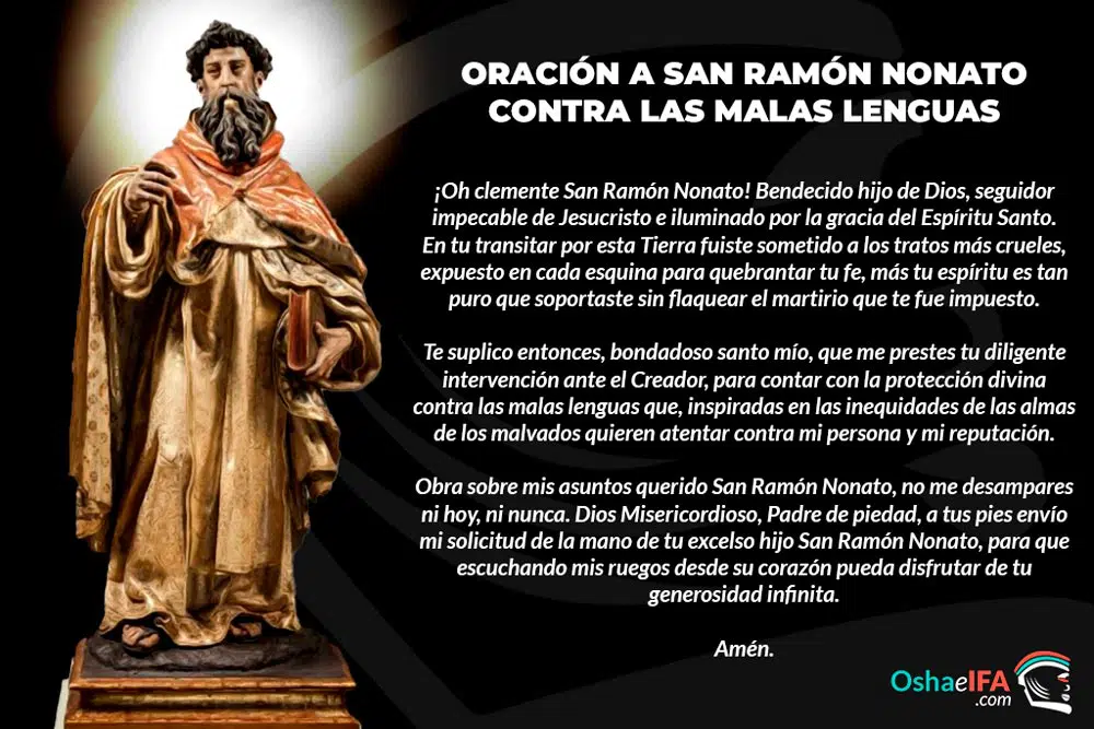 Oración a San Ramón Nonato contra las malas lenguas
