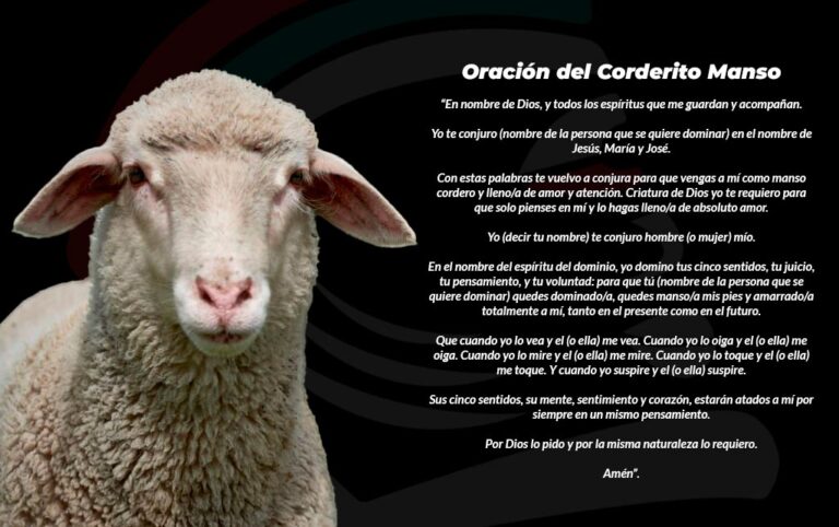 Oración del Corderito Manso: Amansar, Dominar, Esencia. Oshaeifa.com
