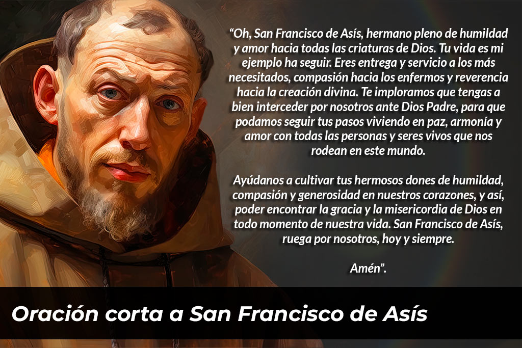 Oración corta a San Francisco de Asís