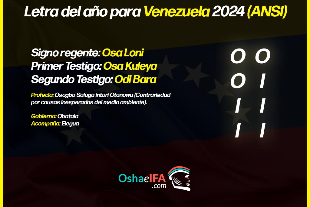 Odu bawa venezuela 2024 Ansi
